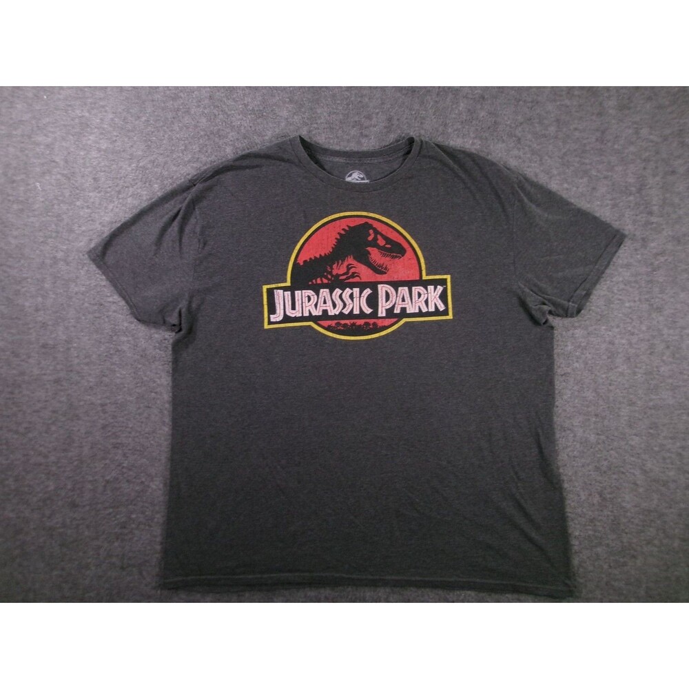 Jurassic World Shirt Men Extra Large Jurassic Park Gray Retro Movie Cult Classic